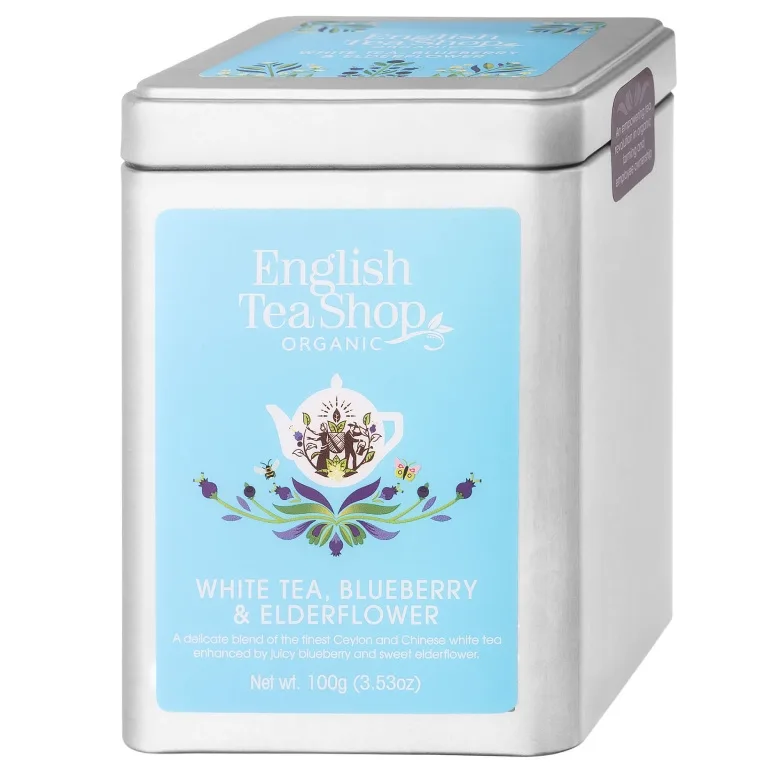 Чай белый English Tea Shop White Tea Blueberry Elderflower черника 100 г