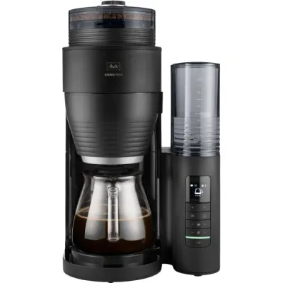 Кофеварка переливная Melitta AromaFresh PRO II 1030-01 со встроенной кофемолкой, черная матовая