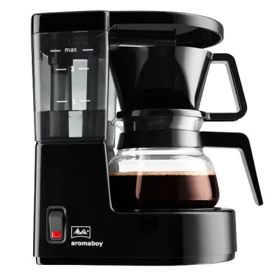 Кофеварка переливная Melitta Aromaboy 1015-02, черная, компактная