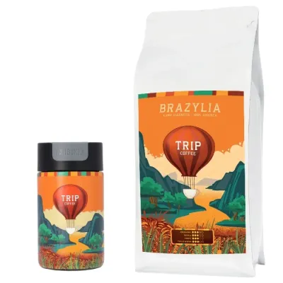Кофе в зёрнах Trip Coffee Бразилия 1 кг с термокружкой Kambukka Olympus 300 мл