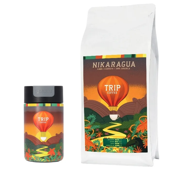 Кофе в зёрнах Trip Coffee Никарагуа 1 кг с термокружкой Kambukka Olympus 300 мл