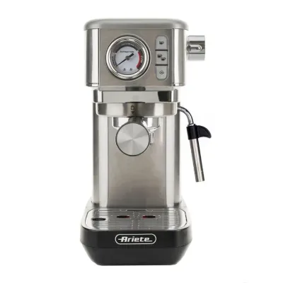 Узкая рожковая кофемашина Ariete Perfetto Slim Metal Manometro 1381/10