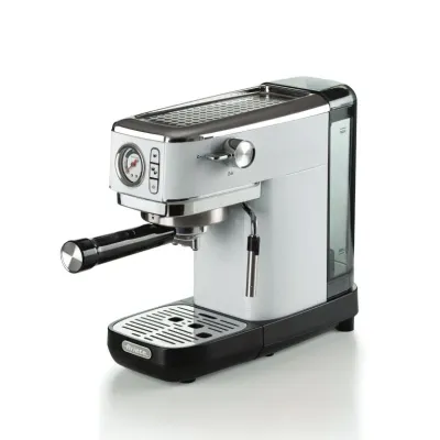 Кофеварка рожковая Ariete Perfetto Slim Metal Manometro 1381/44, белая