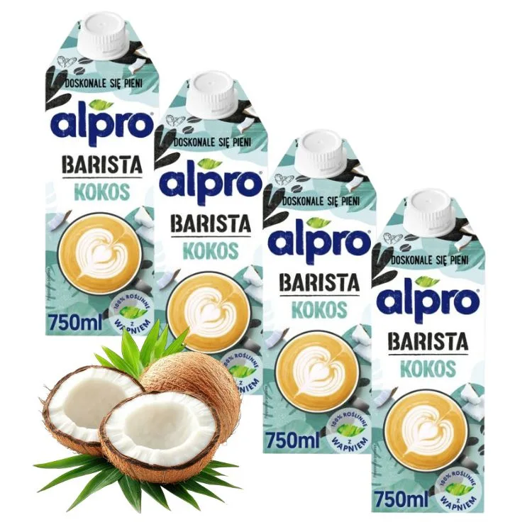 Напиток кокосово-соевый Alpro Barista Coconut для кофе, 4х750 мл