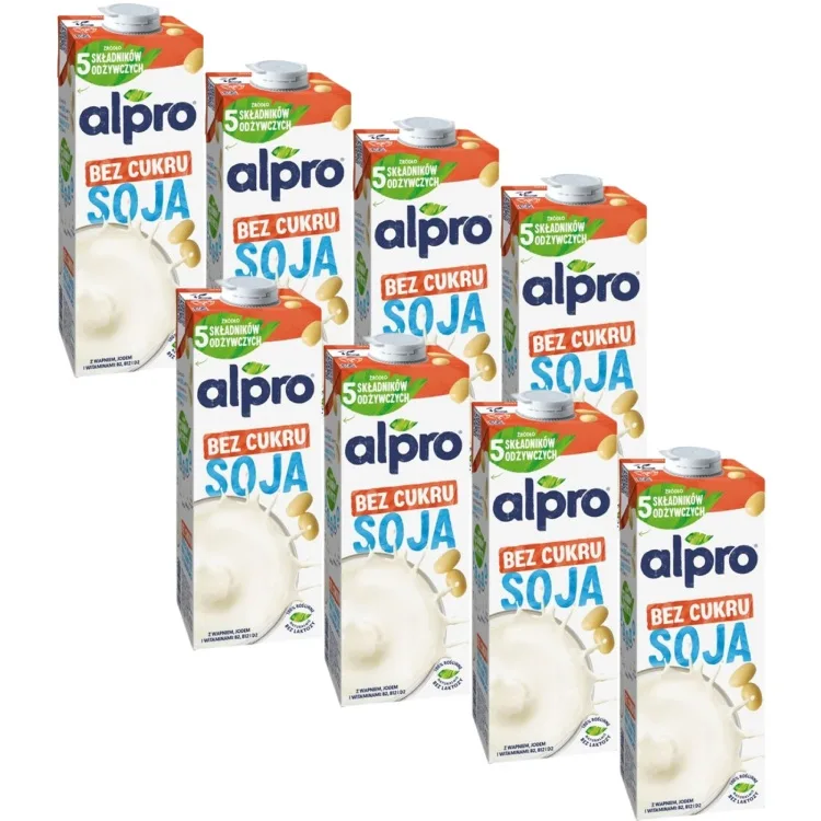 Напиток соевый Alpro несладкий, 8х1 л
