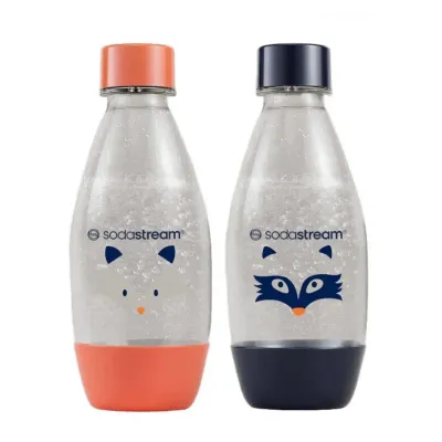 Бутылки для газирования SodaStream Fuse Little Heroes 2x0,5 л - коралловая и синяя