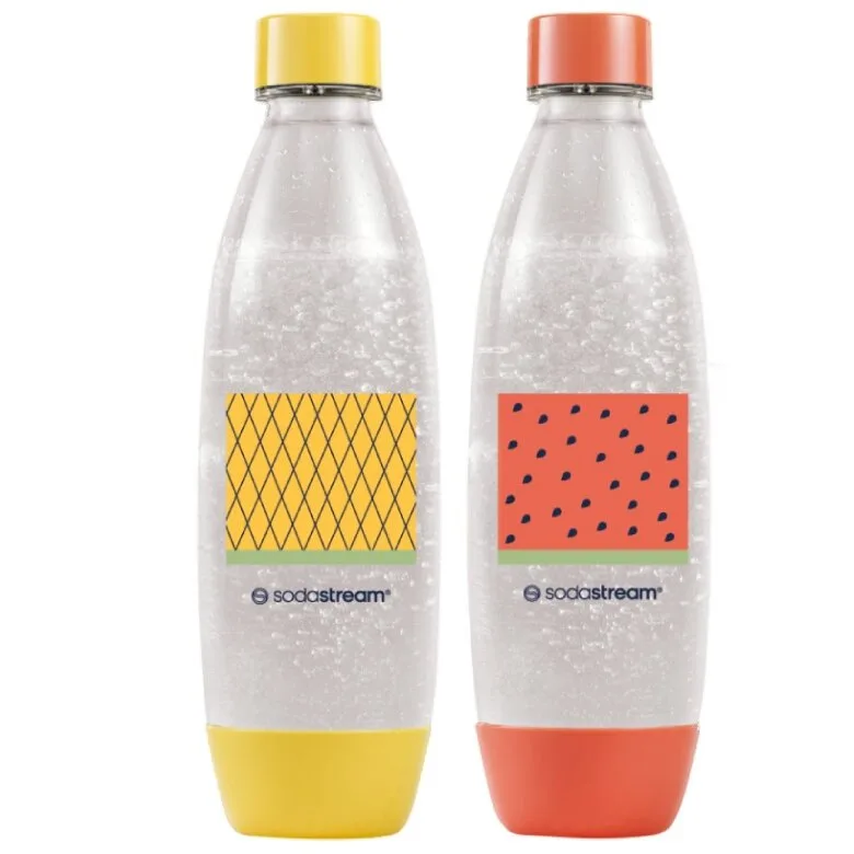 Бутылки для газирования SodaStream Fuse WaterPomelo 2x1 л - желтая и коралловая