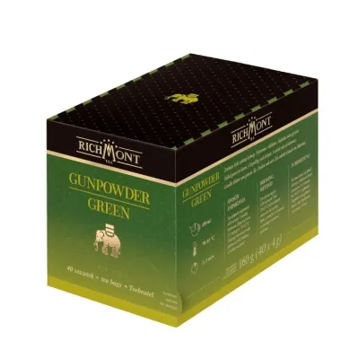 Зеленый чай Richmont Gunpowder Green китайский листовой, 40 пакетиков
