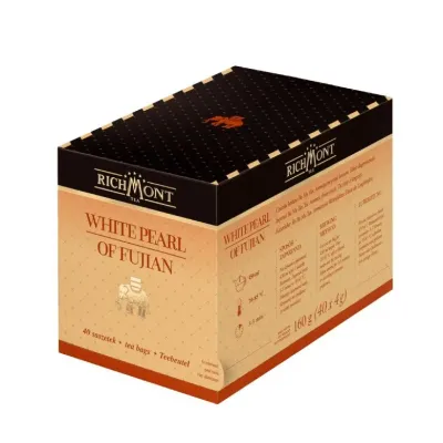 Белый чай Richmont White Pearl of Fujian с клубникой, 40 пакетиков