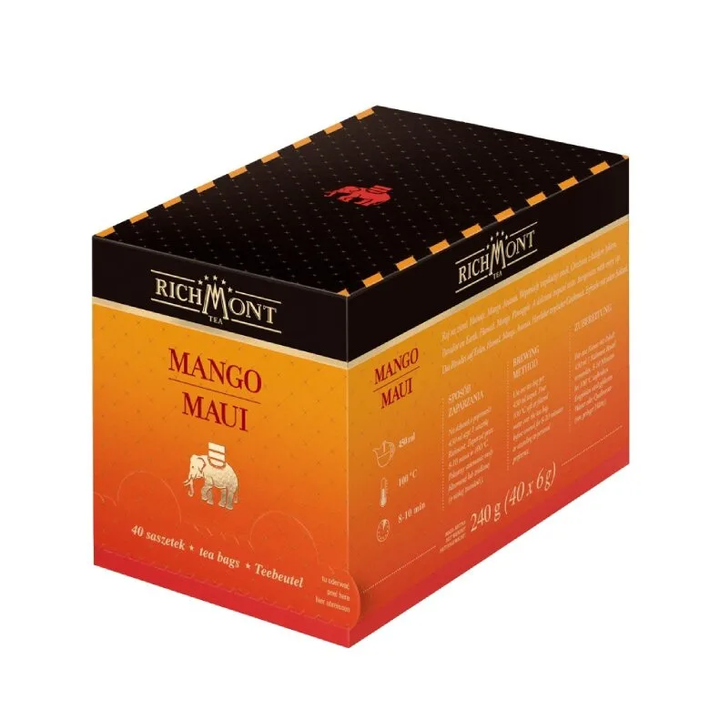 Фруктовый чай Richmont Mango Maui манго и ананас, 40 пакетиков