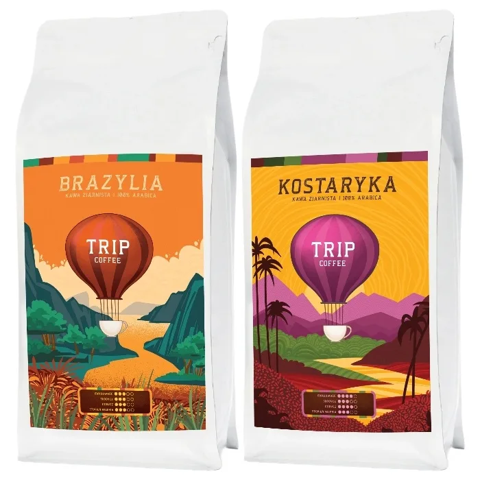 Набор кофе в зёрнах Trip Coffee Бразилия и Костарика, 2х1 кг