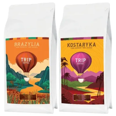 Набор кофе в зёрнах Trip Coffee Бразилия и Костарика, 2х1 кг