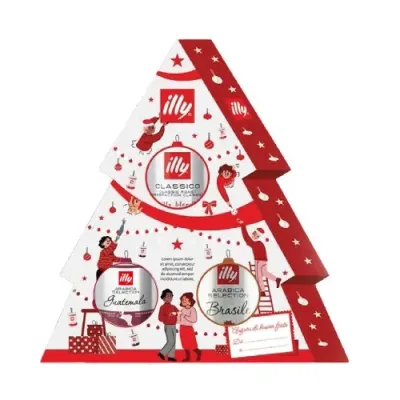 Подарочный набор молотого кофе Illy Christmas Tree, 3х125 г