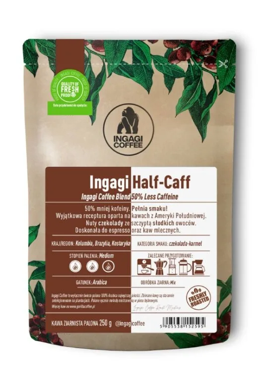 Кофе в зёрнах Ingagi Coffee Half-Caff, 250 г