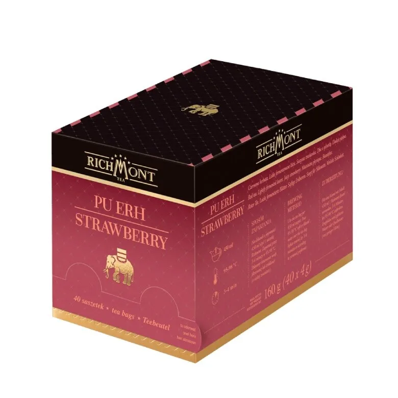 Чай красный Richmont Pu-Erh Strawberry 40 пакетиков