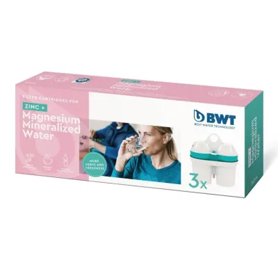 Сменный фильтрующий картридж для воды BWT Zinc + Magnesium Mineralized Water, комплект 3 шт