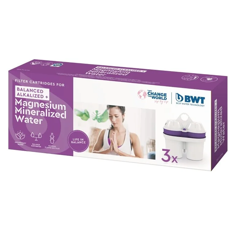 Сменный фильтрующий картридж для воды BWT Balanced Alkalized + Mg2+, комплект 3 шт