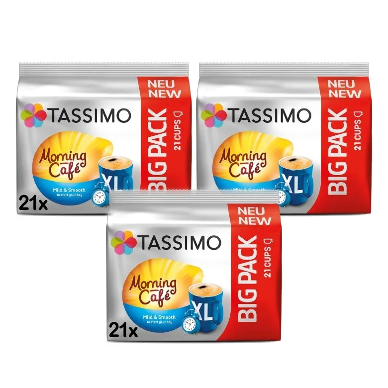 Набор капсул Tassimo Morning Cafe Mild & Smooth XL, 3х21 шт.