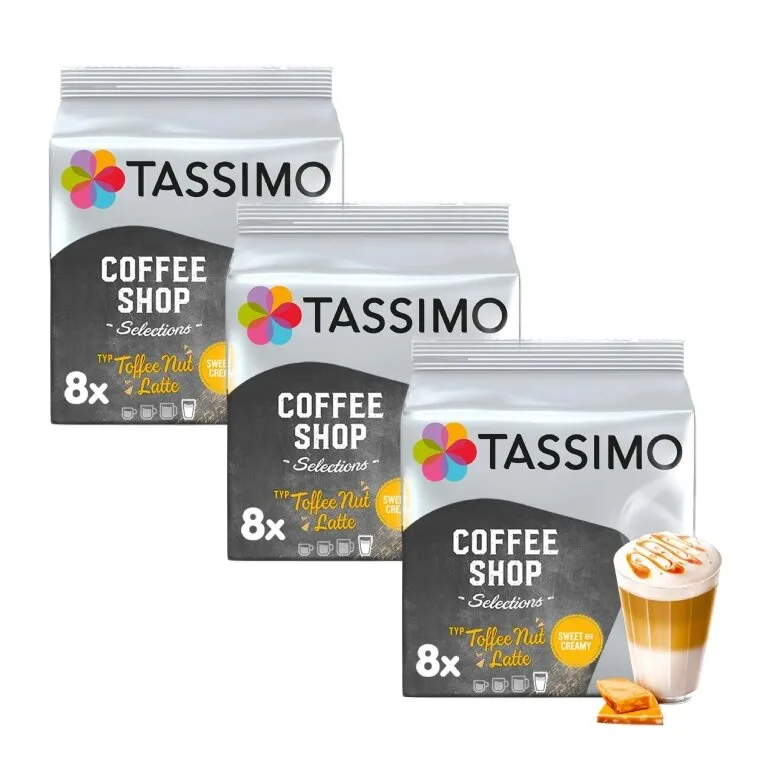 Набор капсул Tassimo Coffee Shop Selections Toffee Nut Latte, 3х8 шт.