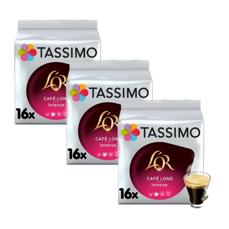 Набор капсул Tassimo L'OR Cafe Long Intense, 3х16 шт.