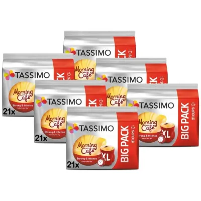 Набор капсул Tassimo Morning Cafe Strong & Intense XL, 6х21 шт.