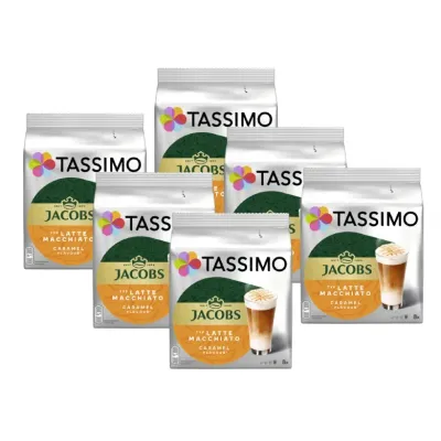 Кофе в капсулах Tassimo Jacobs Latte Macchiato Caramel, 48 шт. (6х8)