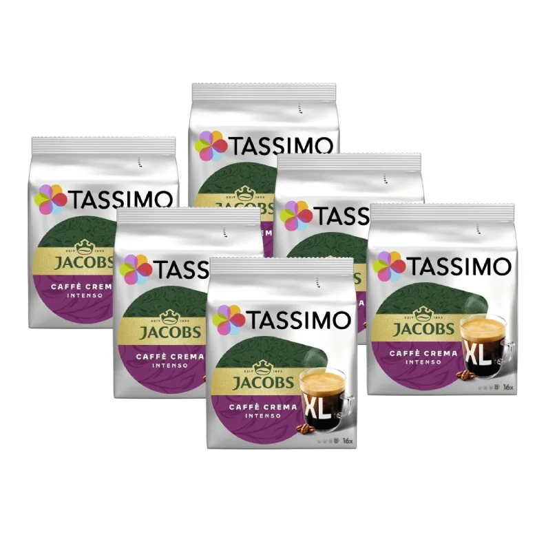 Кофе в капсулах Tassimo Jacobs Caffe Crema Intenso XL, 96 шт. (6х16)