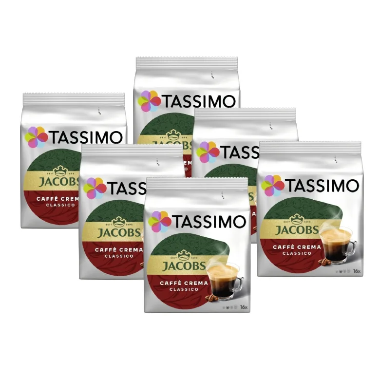 Кофе в капсулах Tassimo Jacobs Caffe Crema Classico, 96 шт. (6х16)