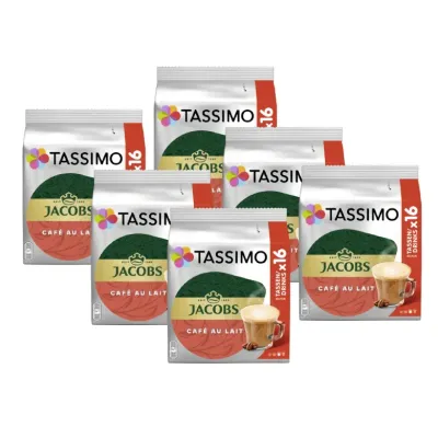 Кофе в капсулах Tassimo Jacobs Cafe Au Lait, 96 шт. (6х16)