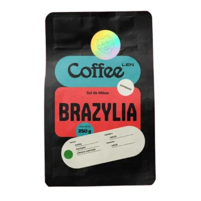 Кофе в зёрнах Лень Кофи Бразилия Sul de Minas, 250 г