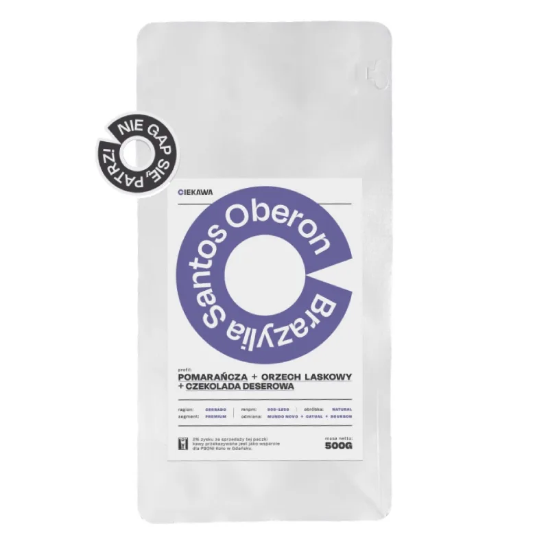 Кофе в зёрнах Len Coffee Brazylia Santos Oberon 500 г