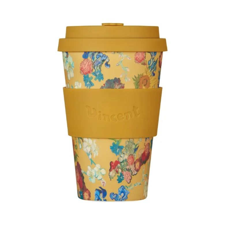 Стакан для напитков на вынос Ecoffee Cup Van Gogh Museum 50th Anniversary Flowers 400 мл