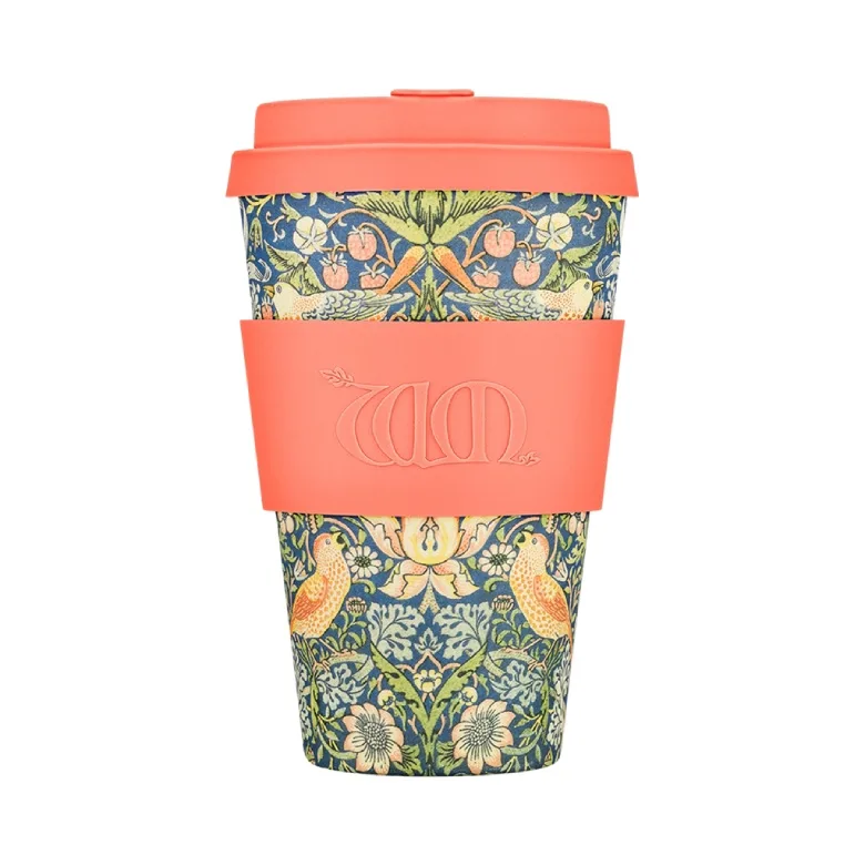 Стакан для напитков на вынос Ecoffee Cup William Morris Gallery Strawberry Thief 400 мл