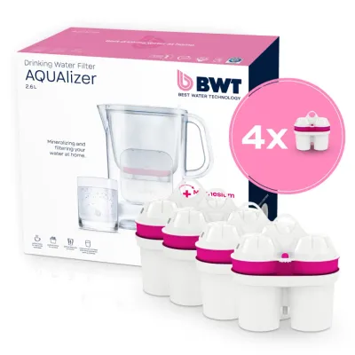 Кувшин фильтр для воды BWT AQUAlizer 2.6 л с 4 картриджами Mg2+