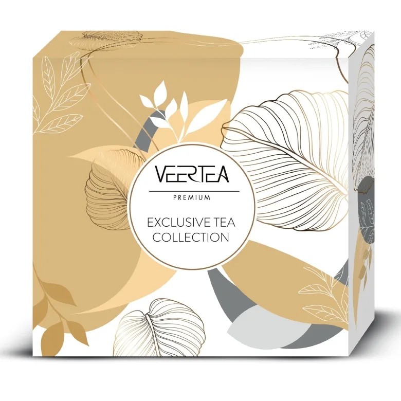 Подарочный набор чая Veertea ассорти 8 вкусов 200 пакетиков золотая упаковка