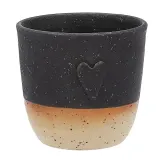 Керамическая кружка Pot Pot Heart черная 200 мл — фото 1