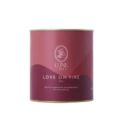 Чай зелёный Lune Tea Love On Fire с лепестками розы, 45 г