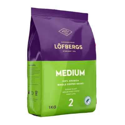 Кофе в зёрнах Lofbergs Medium Roast, 1 кг, для эспрессо-машин