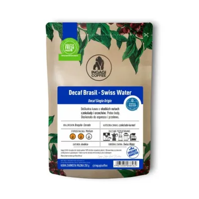 Кофе в зёрнах Ingagi Coffee Decaf Brasil без кофеина 250 г