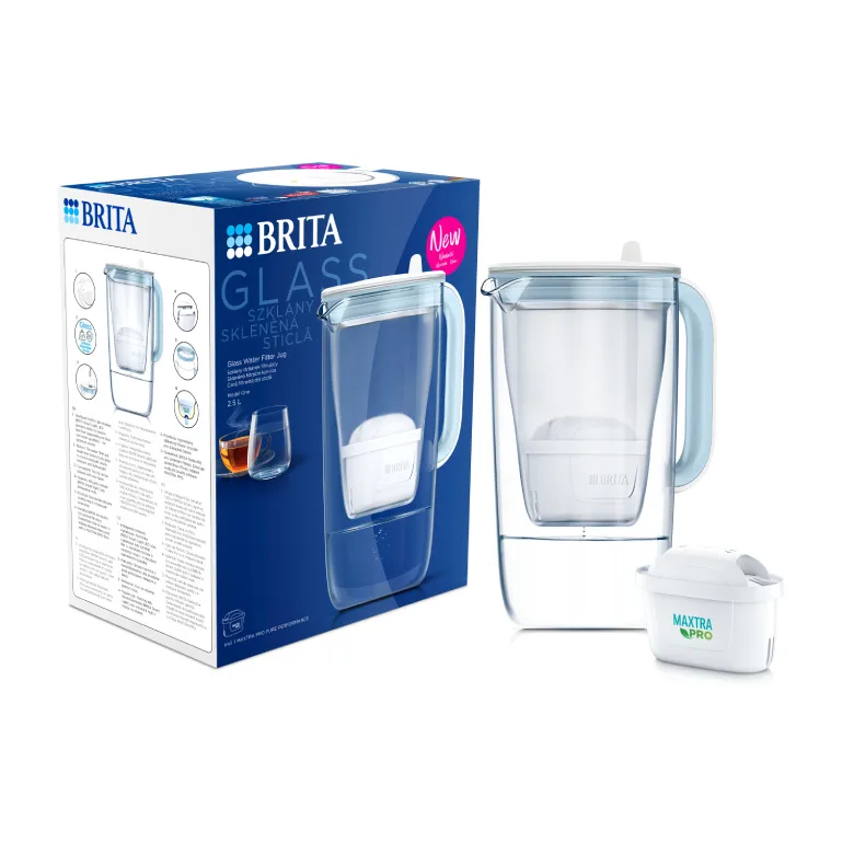 Стеклянный кувшин-фильтр BRITA Glass 2,5 л, синий
