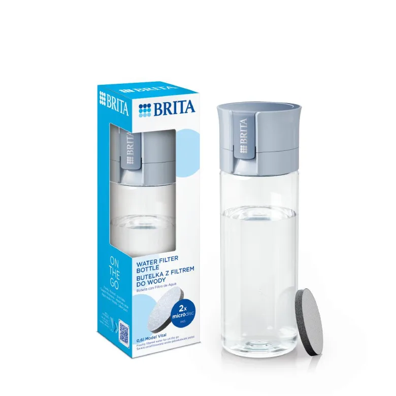Бутылка-фильтр для воды BRITA Vital 0,6 л, пастельный голубой