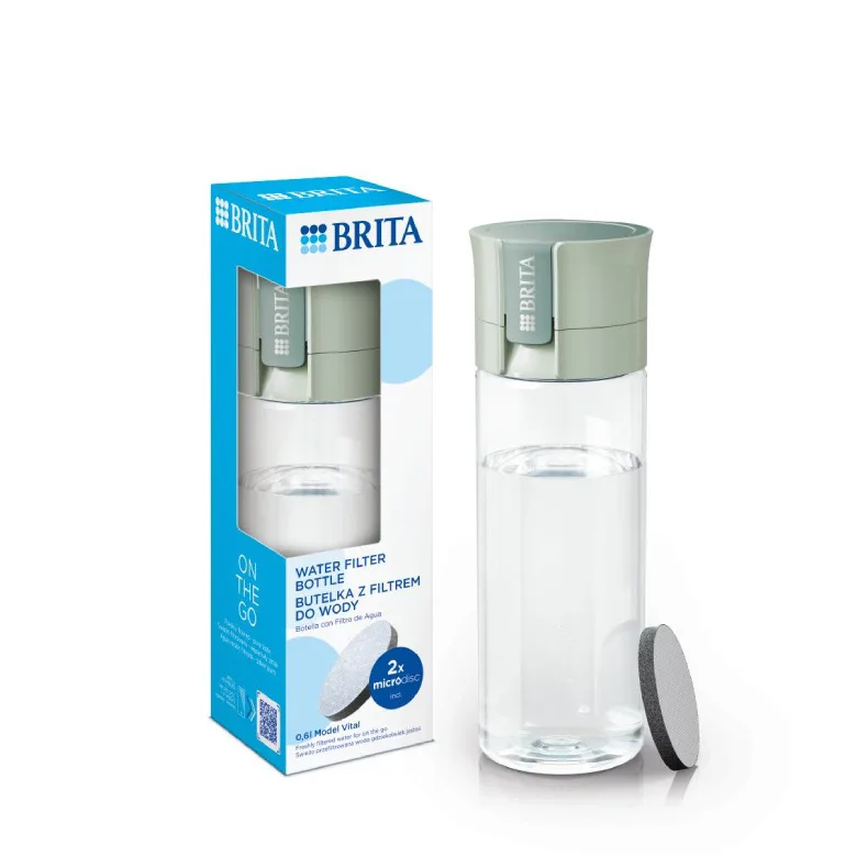 Бутылка-фильтр для воды BRITA Vital 0,6 л, пастельный зеленый