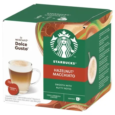 Набор капсул Nescafe Dolce Gusto Starbucks Hazelnut Macchiato, 3 упаковки по 12 штук
