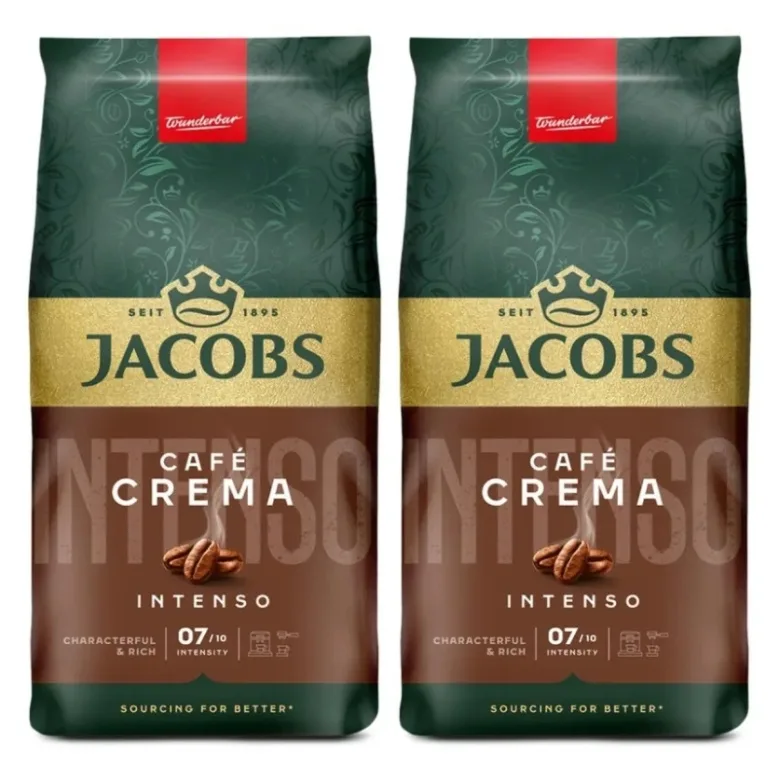 Набор кофе в зёрнах Jacobs Crema Intenso 2х1 кг
