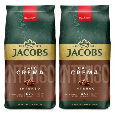 Набор кофе в зёрнах Jacobs Crema Intenso 2х1 кг