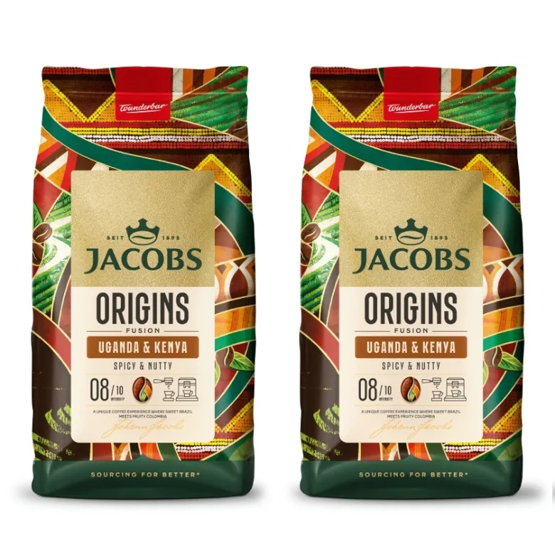 Набор кофе в зёрнах Jacobs Origins Kenya&Uganda 2х1 кг