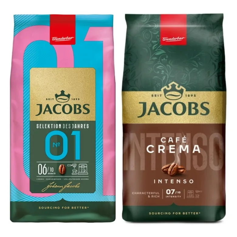 Набор кофе в зёрнах Jacobs Selection Of The Year 01 1 кг + Jacobs Crema Intenso 1 кг