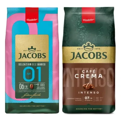 Набор кофе в зёрнах Jacobs Selection Of The Year 01 1 кг + Jacobs Crema Intenso 1 кг