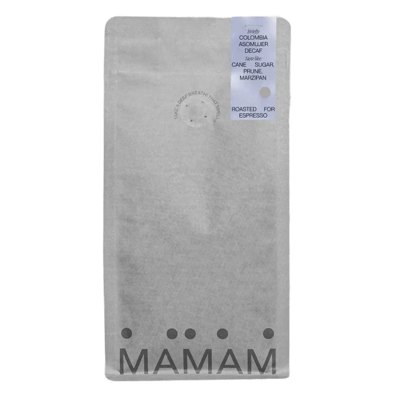 Кофе в зёрнах MAMAM Colombia Asomujer Decaf Espresso без кофеина, 1 кг