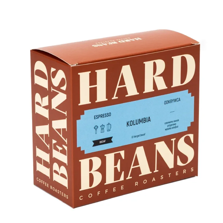Кофе в зёрнах Hard Beans Kolumbia El Vergel Decaf, 250 г, без кофеина